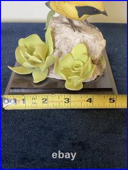 Vintage Bird Yellow Warbler Signed M. E. Moussalli