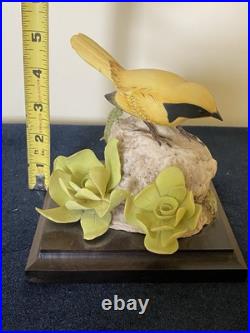 Vintage Bird Yellow Warbler Signed M. E. Moussalli