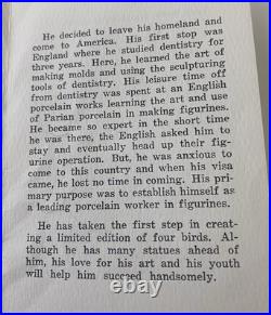 Vintage Bird Yellow Warbler Signed M. E. Moussalli