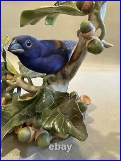 Vintage Boehm #489 Blue Grosbeak Porcelain Bird Figurine