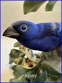 Vintage Boehm #489 Blue Grosbeak Porcelain Bird Figurine