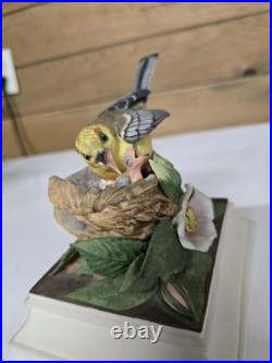 Vintage Boehm Porcelain Prothonotary Warbler Mother Bird 445 See Photo C Or E