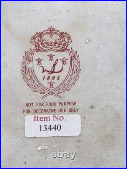 Vintage Celadon Cast Bronze Porcelain Birds Flowers Tree Candle Holder Figurine