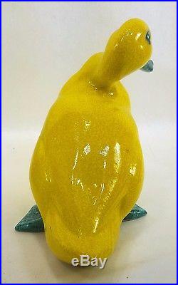 Vintage Ceramic Pottery Duck Figurine Statue Made in Italy