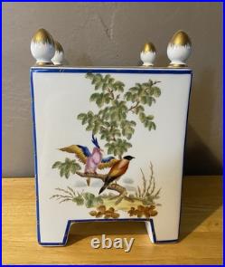 Vintage Chelsea House Cachepot Planter Porcelain Hand Painted Birds