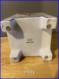 Vintage Chelsea House Cachepot Planter Porcelain Hand Painted Birds