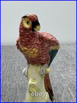 Vintage Chelsea House Hand Painted Parrot Bird 8 Figurines Set 2 Made in Italy