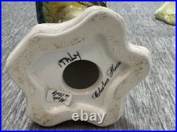 Vintage Chelsea House Hand Painted Parrot Bird 8 Figurines Set 2 Made in Italy