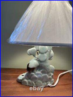 Vintage Chinese Celadon Crane Porcelain lamp