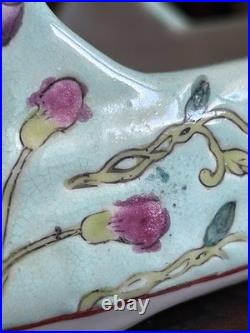 Vintage Chinese Dayazhai Style Porcelain Birdcage Lantern Wisteria 3D Birds