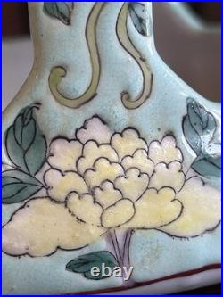 Vintage Chinese Dayazhai Style Porcelain Birdcage Lantern Wisteria 3D Birds