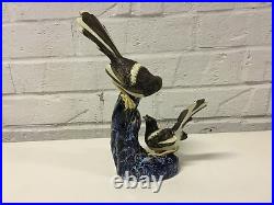 Vintage Chinese Finely Executed Ceramic Figurine of 2 Birds Impressed China Mark