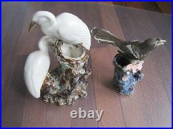 Vintage Chinese Pair of Porcelain Birds Nice Beautiful Detailed