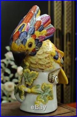 Vintage Chinese Porcelain Bird Statue Figurine Sculpture