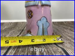 Vintage Chinese Porcelain Figurine Boy in Hat Holding A Bird 10.5 Tall