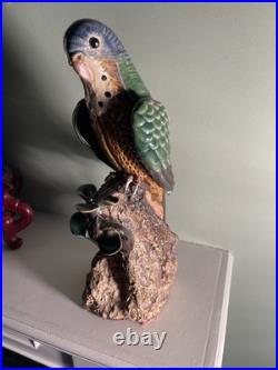 Vintage Chinese Pottery Figurine 12 Parrot Parakeet Bird