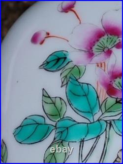 Vintage Chinese Republic Porcelain Vase Famille Rose Birds