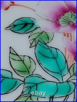 Vintage Chinese Republic Porcelain Vase Famille Rose Birds