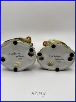 Vintage Cockatoo Pair 5959 Andrea by Sadek porcelain made in Japan. MINT