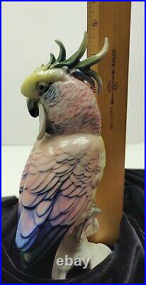 Vintage Cockatoo Pink Parrot Porcelain Figurine Karl Ens Germany 1919-1945