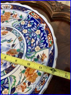 Vintage Collectible Imari Plate Flowers Bird 12