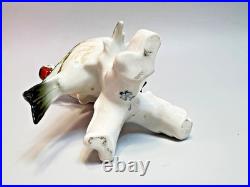 Vintage German Karl Ens Porcelain Figurine Group Goldfinch Birds Perched Branch