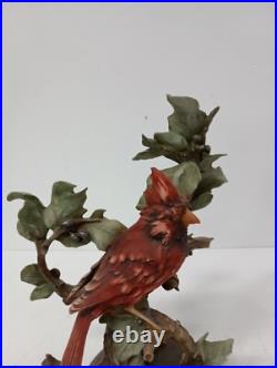 Vintage Giuseppe Armani Red Cardinal Figurine 07155 Porcelain Bird Statue Decor