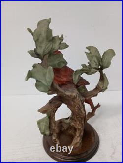 Vintage Giuseppe Armani Red Cardinal Figurine 07155 Porcelain Bird Statue Decor