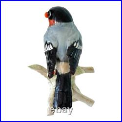 Vintage Goebel Frobek Bullfinch Porcelain Bird Figurine with Berries