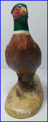 Vintage Hand Painted Porcelain Pheasants From Edgerton Pottery