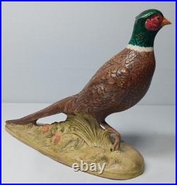 Vintage Hand Painted Porcelain Pheasants From Edgerton Pottery