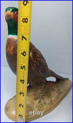 Vintage Hand Painted Porcelain Pheasants From Edgerton Pottery
