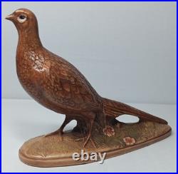 Vintage Hand Painted Porcelain Pheasants From Edgerton Pottery