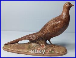 Vintage Hand Painted Porcelain Pheasants From Edgerton Pottery