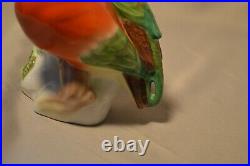 Vintage Herend Hungarian Porcelain Figurine Pair of Birds Orange, green