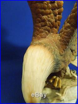 Vintage Homco Masterpiece Porcelain Bald Eagle Bird Figurine Statue R #5