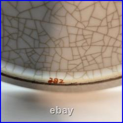 Vintage Hua Rong Tang Zhi Hand Painted Porcelain 10.5 Bird Plate with Brass Stand