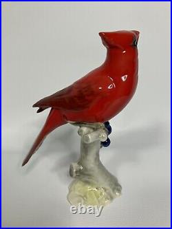 Vintage Hutschenreuther Cardinal Bird Figurine Porcelain Bird Gunther Granget