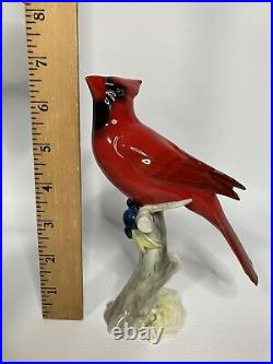 Vintage Hutschenreuther Cardinal Bird Figurine Porcelain Bird Gunther Granget