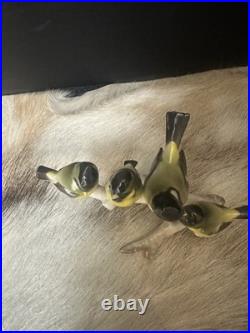Vintage Hutschenreuther Porcelain Bird Figurine 2412/3f Germany Tufted Titmouse