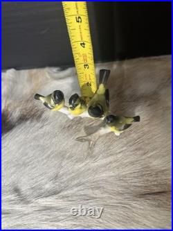 Vintage Hutschenreuther Porcelain Bird Figurine 2412/3f Germany Tufted Titmouse