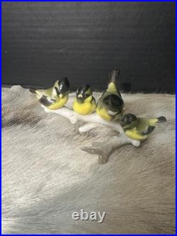 Vintage Hutschenreuther Porcelain Bird Figurine 2412/3f Germany Tufted Titmouse