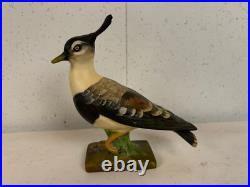 Vintage Italian Ceramic Painted Lapwing Bird Figurine