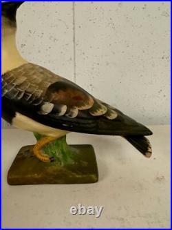 Vintage Italian Ceramic Painted Lapwing Bird Figurine