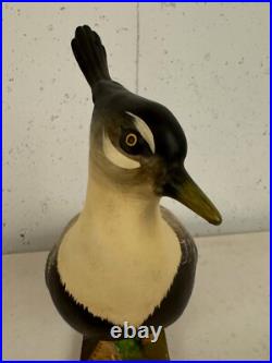 Vintage Italian Ceramic Painted Lapwing Bird Figurine