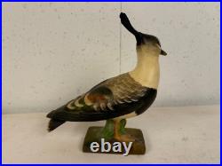 Vintage Italian Ceramic Painted Lapwing Bird Figurine