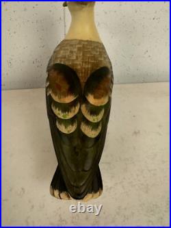 Vintage Italian Ceramic Painted Lapwing Bird Figurine