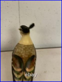 Vintage Italian Ceramic Painted Lapwing Bird Figurine