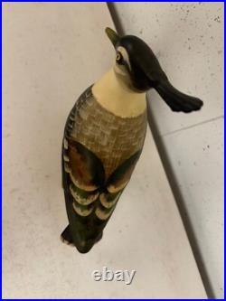 Vintage Italian Ceramic Painted Lapwing Bird Figurine