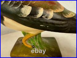 Vintage Italian Ceramic Painted Lapwing Bird Figurine